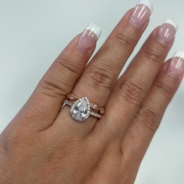 3.75CT Classic Oval Wedding Ring Set, Engagement Ring, Promise Ring ...