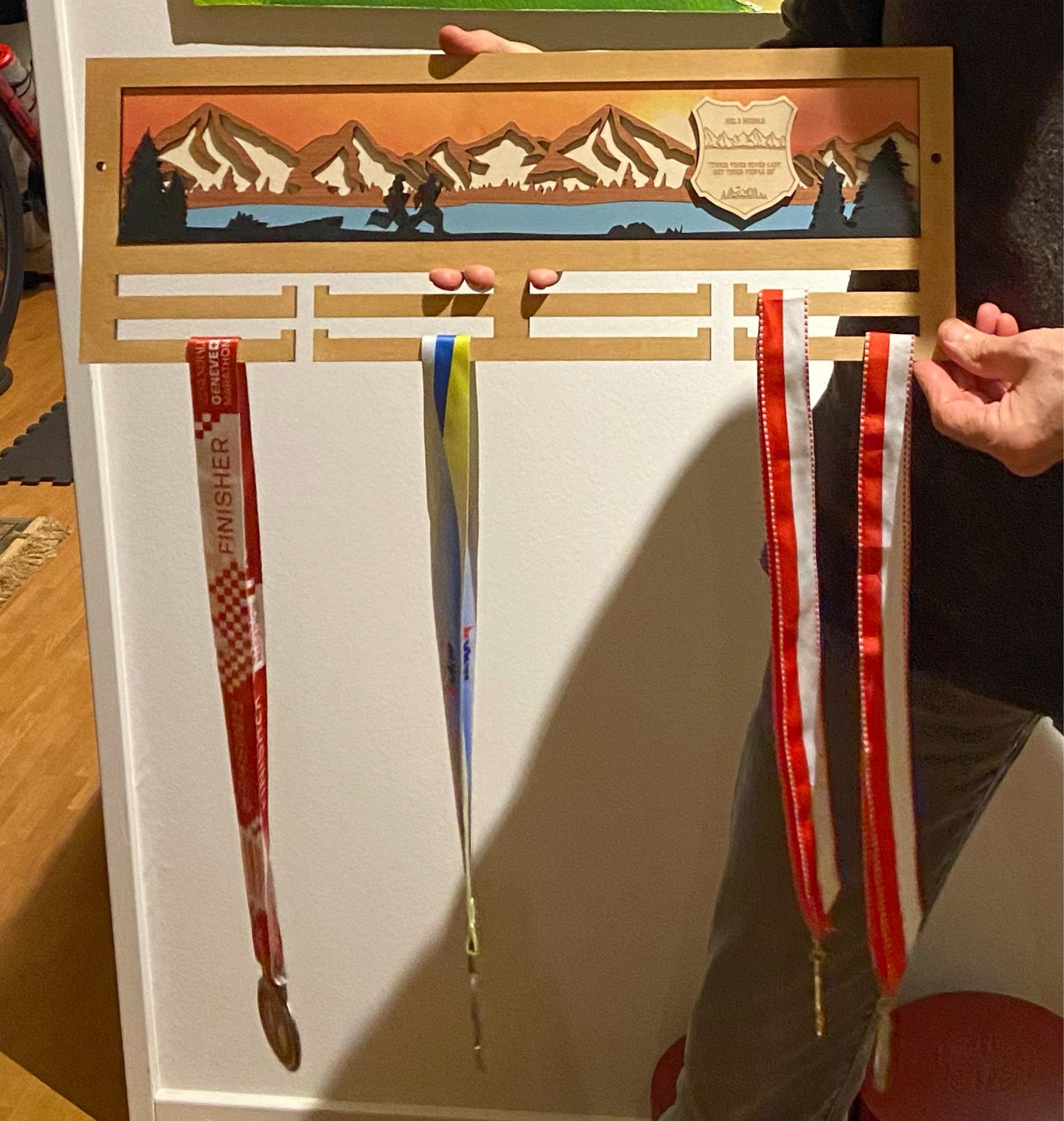 3D Medal Hanger, Couples Running Medal Hanger, Medal Display, Runners Medal Display, Running Medal Hanger, Medal Hanger