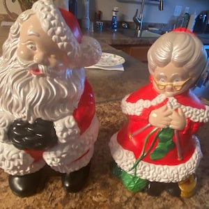 Santa & Mrs. Claus Bisque - Ceramic - Ready to Paint **read description for size**