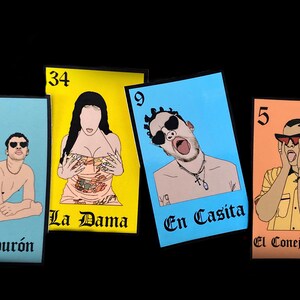 Download Bad Bunny Loteria Sticker Bundle Bad Bunny Latina | Etsy