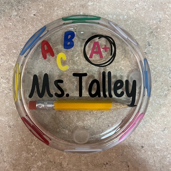 Teacher Appreciation Gift Custom, Teacher Coaster, Epoxy Resin Art ...