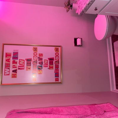 Funny Girly Pink Wall Decoraesthetic Y2k Cute Wall Artteen Girly Preppy ...