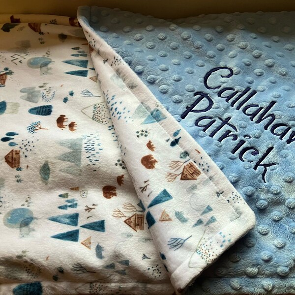 highland-cow-baby-blanket-with-name-farm-baby-blanket-for-girl