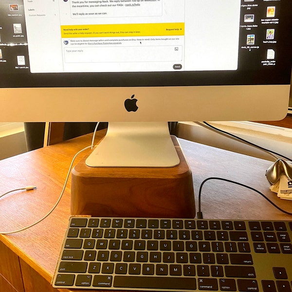 Real Wood Imac® Stand, Riser for Imac® Computer Display Stand Solid ...