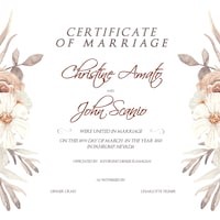 Gothic Wedding Editable Certificate Template Printable - Etsy