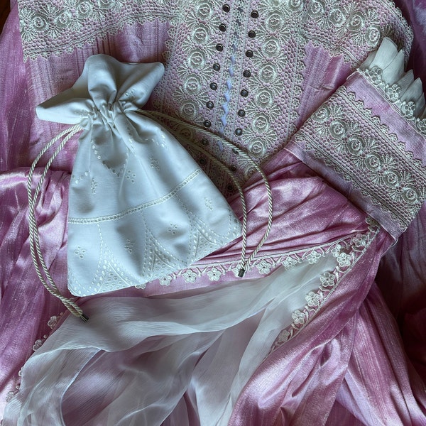 Ribbon Embroidered Reticule or Reticule or Regency Reticule - Etsy