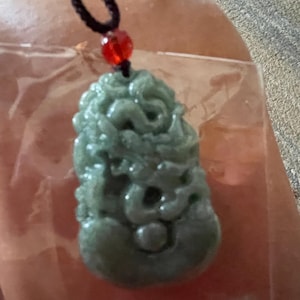Handmade Chinese Jade Charm Pendant - Dragon Items For 2025 Lunar New Year Of Snake