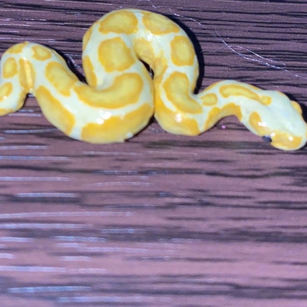 A Miniature Ball Python Snake Polymer Clay (piebald, Banana, Regular ...