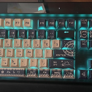 Egyptian Pharaoh Keycaps | Cherry Profile Keycap Set | PBT