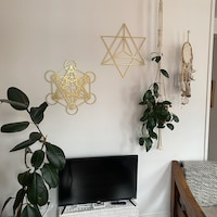 Sacred Geometry Metal Wall Art Set of 4, Home Meditation Metal Yoga ...