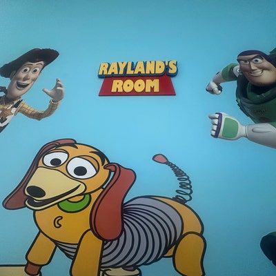 Toy Story Style Wooden Name Door / Wall Plaque / Sign - Etsy