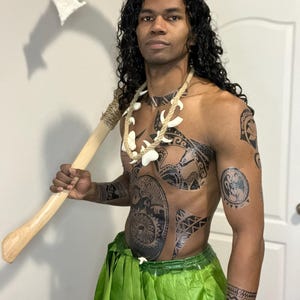 マウイ　タトゥー　入れ墨　コスプレ　メンズ　新品　仮装　モアナ　海　神 モアナと伝説の海/マウイ 衣装 コスチューム コスプレ マウイ