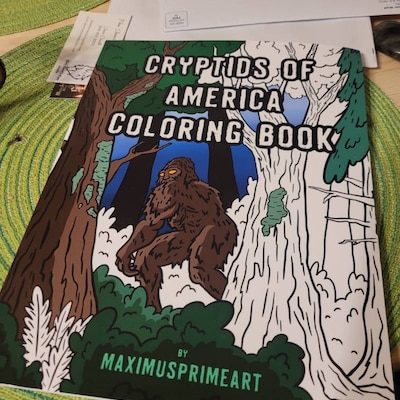 Cryptids of America Coloring Book Cryptid Kids, Bigfoot, Mothman ...