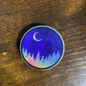 Mini Sticker Holographic Nature Sticker Pop-socket Sticker - Etsy