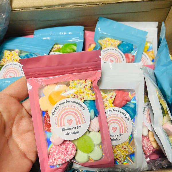 Pre Filled Kids Party Sweet Bags Personalised Childrens Birthday Party ...
