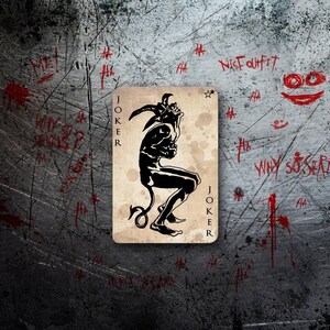 Joker's Calling Card Batman Begins (2005) - Etsy