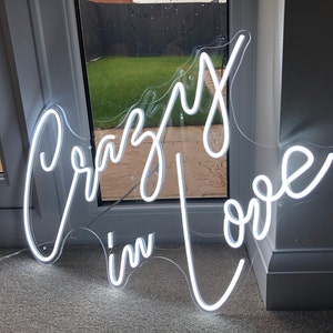 Crazy in Love LED Neon Sign perfect for weddings by Nuwave Neon