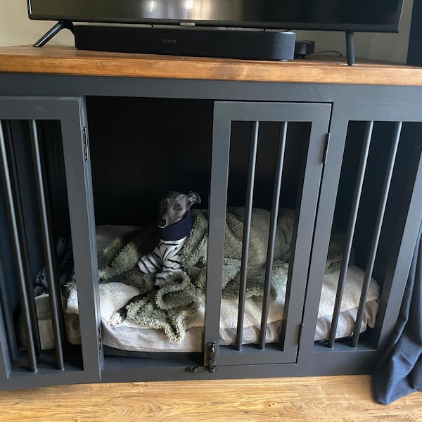 View of Wooden Handmade Dog Crates With Drawers or Storage - Etsy UK