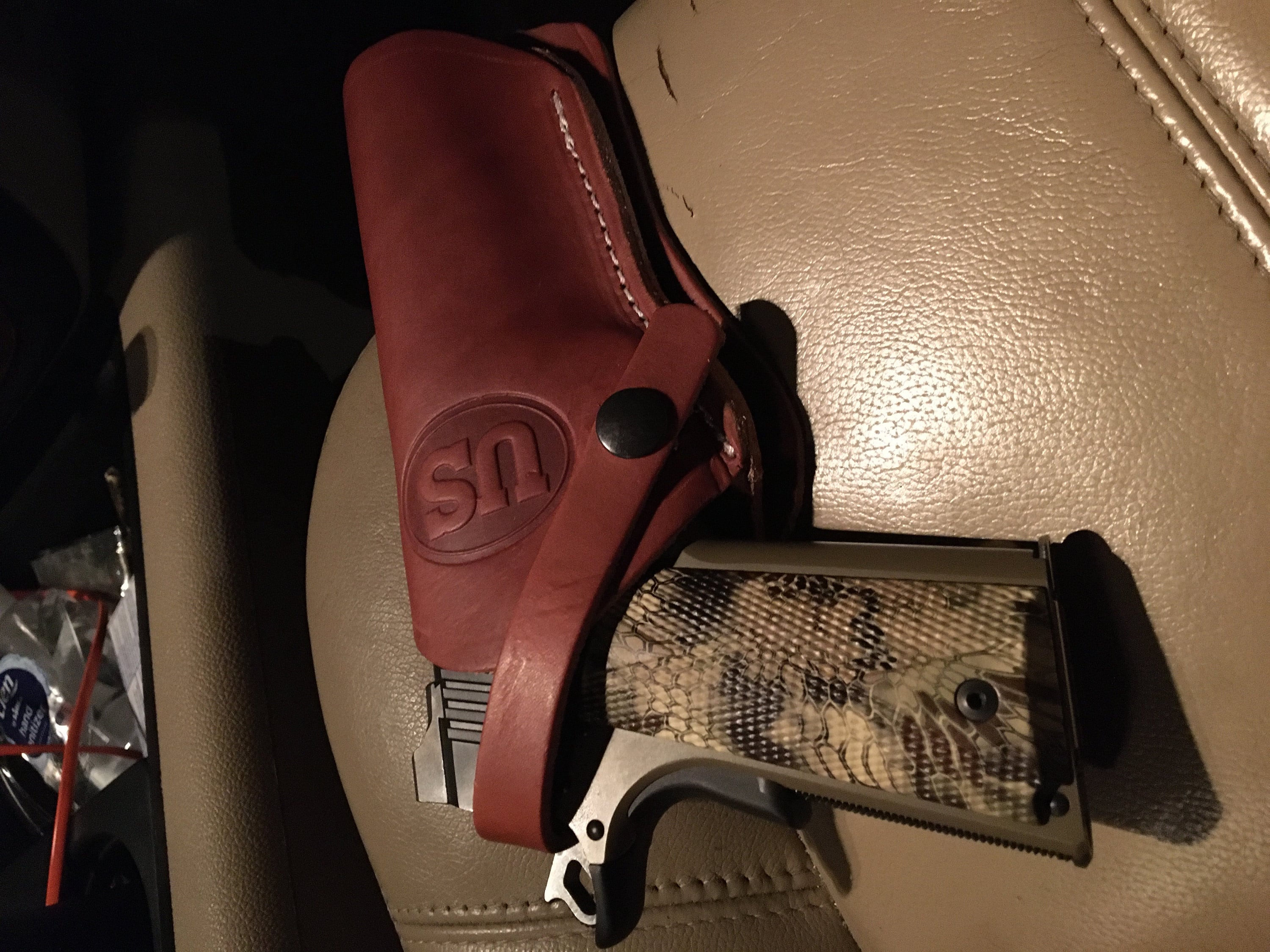 Western Leather Wild Bunch Style Holster Fits Colt Springfield Ruger RIA Remington Taurus 45 Model 1911