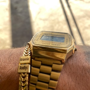 Family Name Bracelet, Father Gold Bracelet, Kids Name Bracelet, Daddy Bracelet, Dad Jewelry, Gift For Dad, Anniversary Gift, Husband Gift