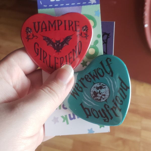 Werewolf & Vampire Couples Pinback Buttons - Etsy