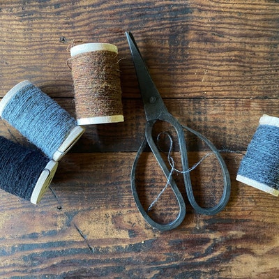 Moire Thread 100% Wool Rustic Thread Embroidery Wool Applique Needle ...