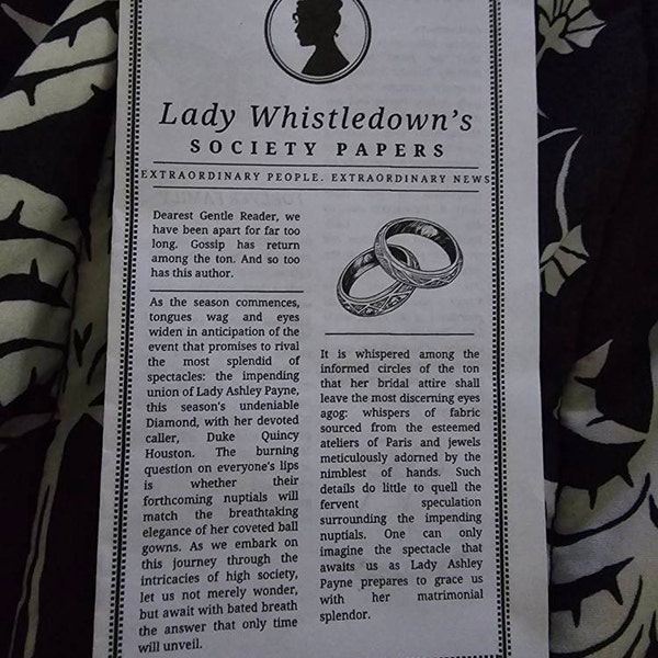 Bridgerton Party Template, Lady Whistledown Society Papers, Invitation