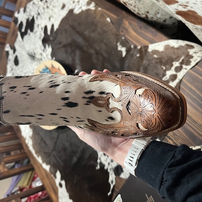tooled leather booties