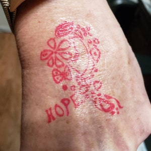 Spine Flower Temporary Tattoo 2 Tattoos