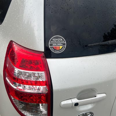 Toyota High Mileage Club Vinyl Sticker 4WD 4X4 Japanese Vintage Retro