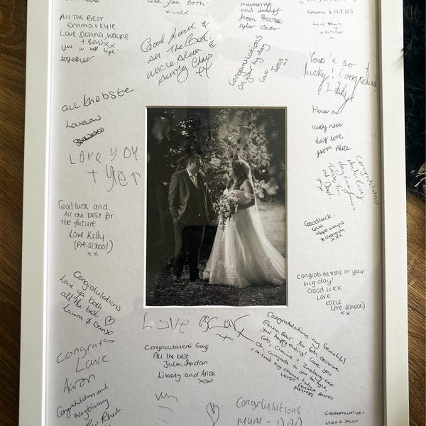 Personalised Wedding Signature Photo Mount - Bespoke Mount Boards for ...