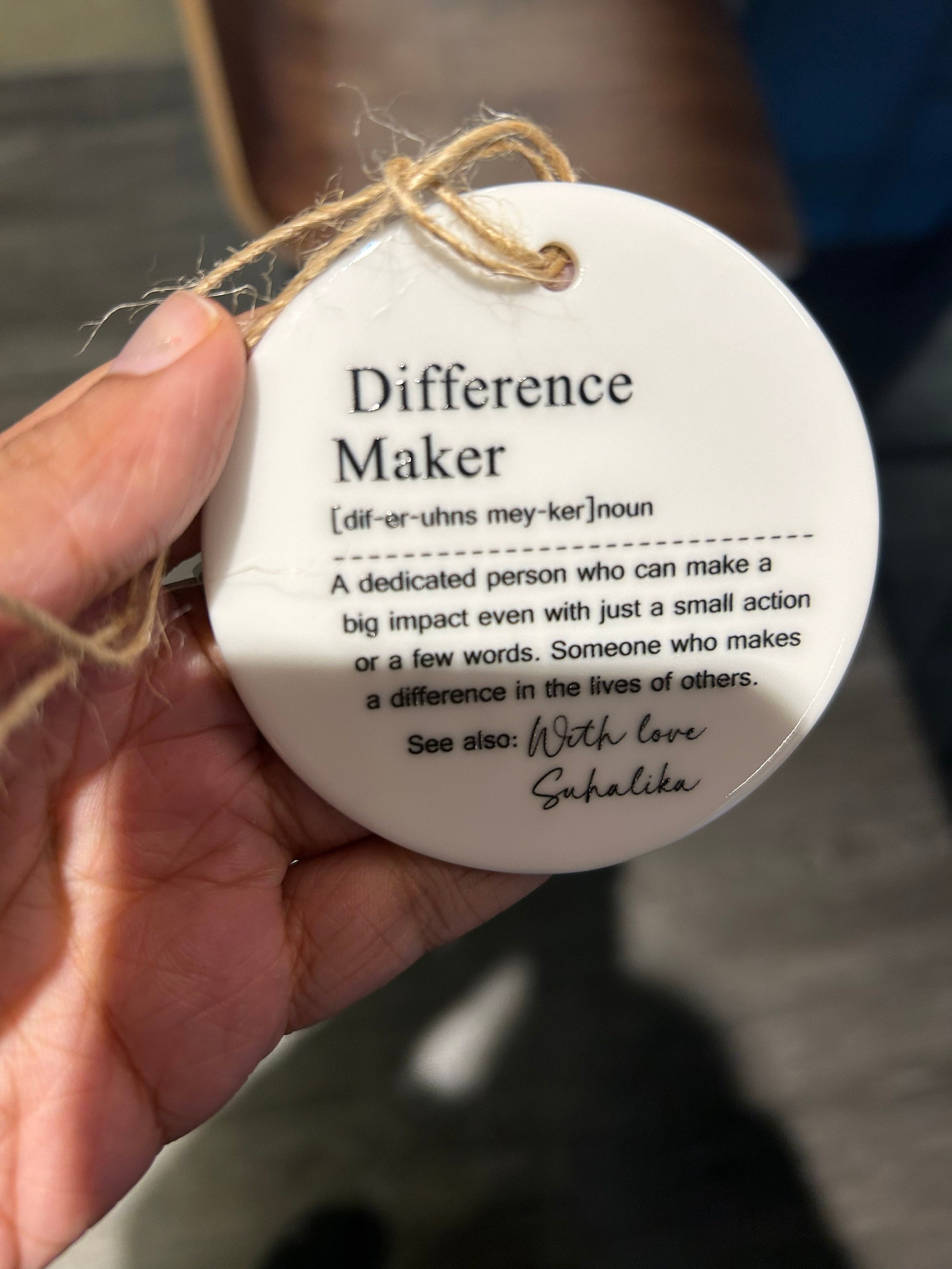 Difference Maker, Personalized Difference Maker Gift, Mentor Appreciation Gift, Leader Gift, Gift for Teacher, Thank You Gift, Leaving Gift