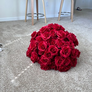 Spilla Rosa Rossa Con Effetto Drip Oil | Accessorio Moda Per Donne E Regali - Foto 3