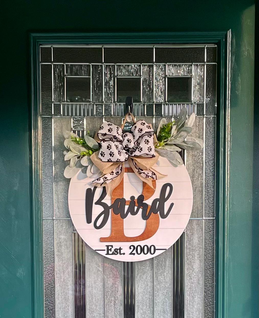 Last name front door sign|Last name door sign|Welcome sign|Last name sign|Welcome sign with last name|Family name door sign|Family wood sign