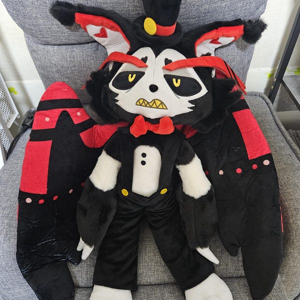 Hazbin Hotel Husk Sitting Plush Toy Limited Edition main image 1