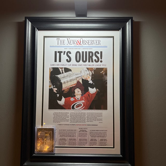 2006 Carolina Hurricanes Stanley Cup Champions 'IT'S OURS!' Framed