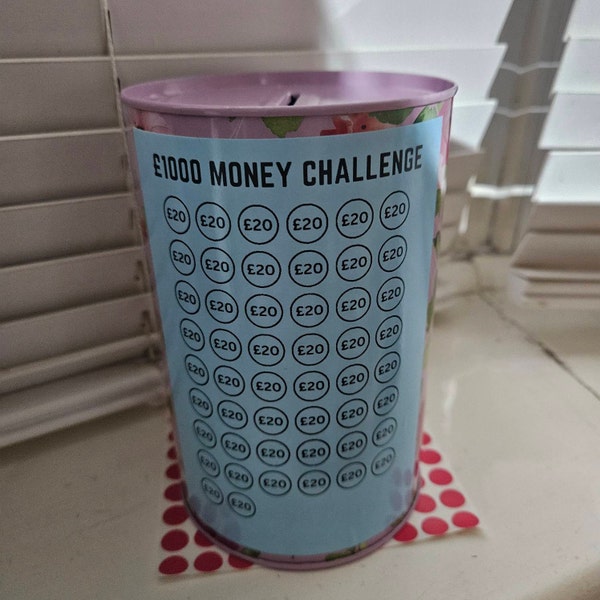 100! Kids Teenage Money Box Tin Sticker- Kids Saving, Money Envelope ...
