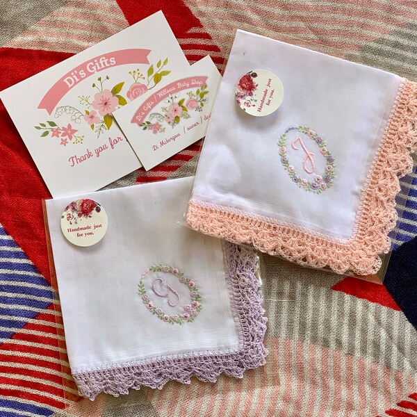 Embroidered Washcloths Set of 3 Cherry Pink main image 0