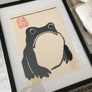 カエル　トビウオ　絵画　自作 縁起物で カエルとフクロウの絵画 | モダンでおしゃれなアートの