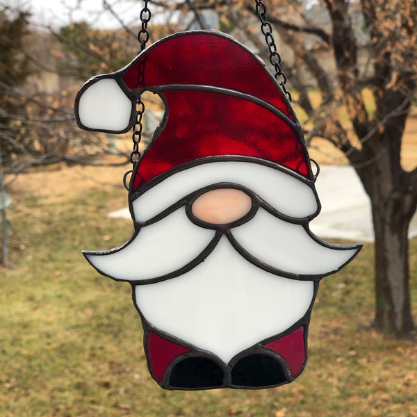 PATTERN • Christmas Gnome Stained Glass Pattern • PDF • Digital ...