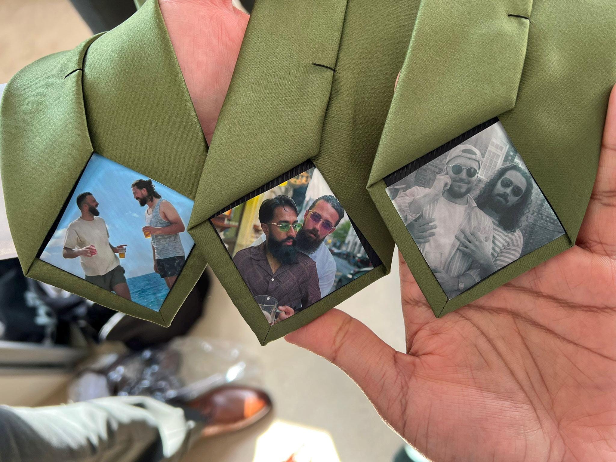 Personalised Photo Tie Label/Dad/Suit Label/Tie Patch/Tie patch/Father of the Bride Groom Gift/Thank You Label/Iron On/Wedding Tie Insert