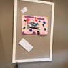 Oak Framed Fabric Pinboard | Finished With Wax | Narrow Framed Pin ...