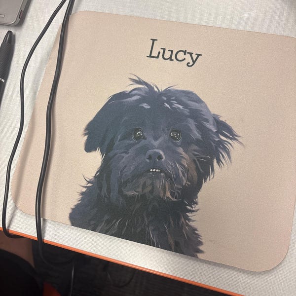 Pet Mouse Pad With Custom Photo and Name, Personalized Dog Cat Non Slip ...