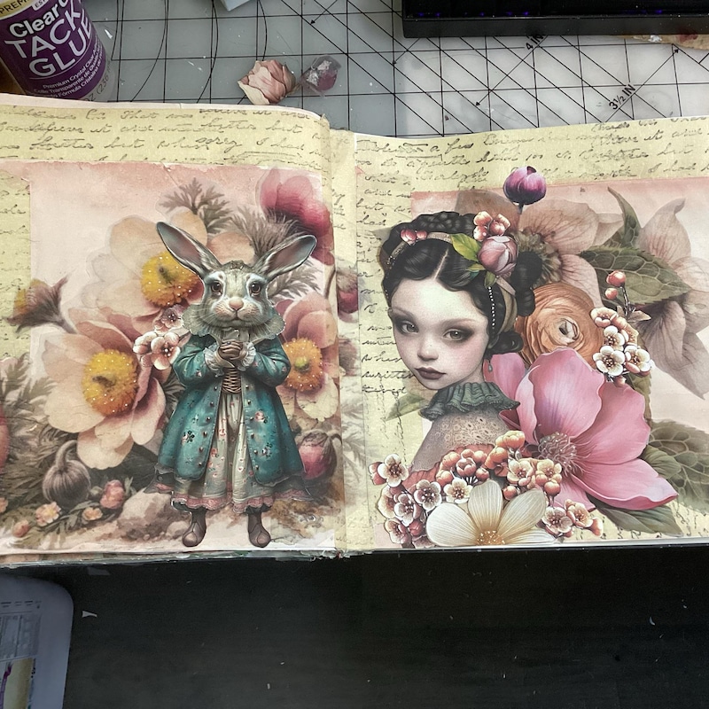 Customer floral junk journal project