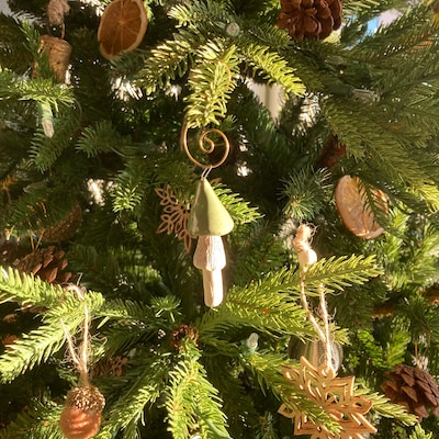 Christmas Mushroom Ornament Set Set of Six Mushrooms Christmas ...