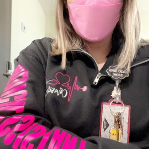 Nurse Pullover With Sleeve Design, Nursing Student Sweatshirt, Stethoscope Pullover, Emergency Room Nurse, Medical Assistant, RN Gift