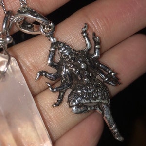 Om Pooja Shop Maa Kali Pendant - Pure Sterling Silver, Unisex Spiritual Jewelry