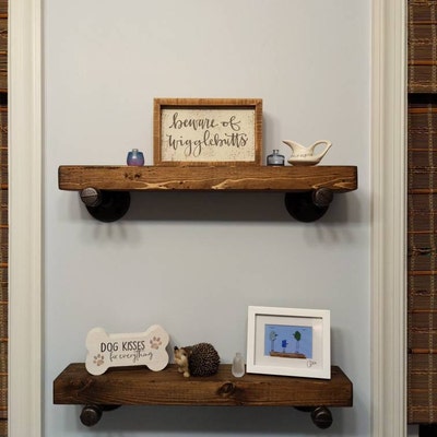 Shelf 3.257.25 DEEP, 1,5thick, Rustic Shelf, Industrial Floating Shelf ...