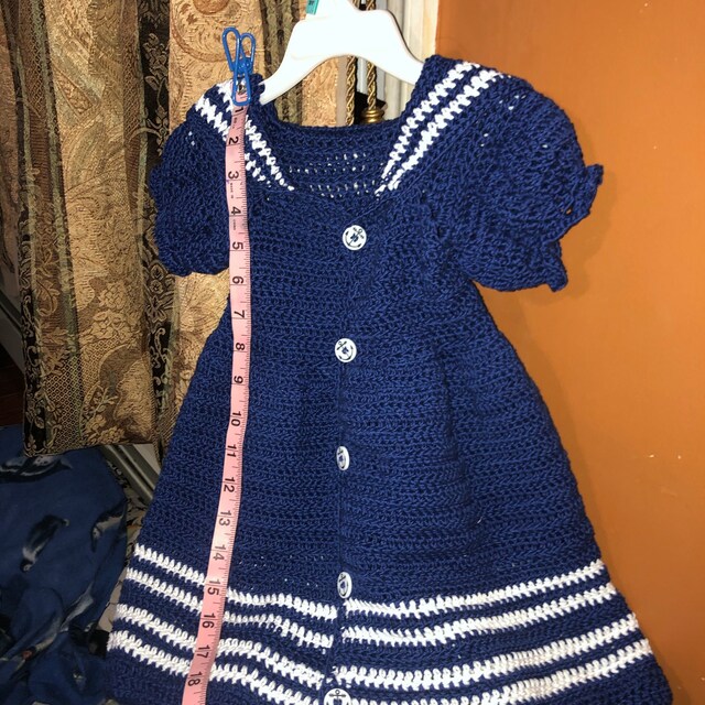 Crochet Sassy Lil Sailor Dress Pattern Size 2T DIGITAL DOWNLOAD ONLY - Etsy