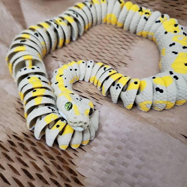 3D Printed Articulated Ball Python Snake - Different Morphs Available ...